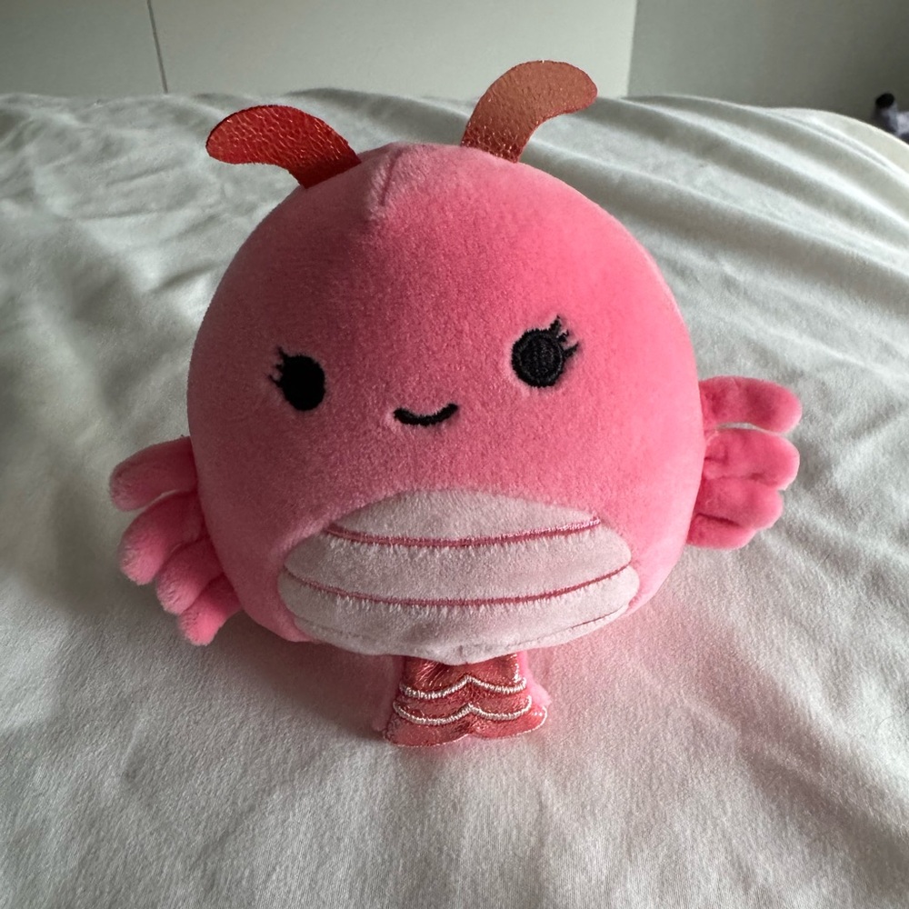 Squishmallows Simone 4” Pink Stuffed Lobster